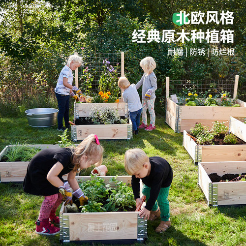 环保无毒自然原木健康种植箱种菜