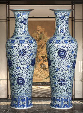 仿古陶瓷景德镇客厅青花瓷裂纹釉