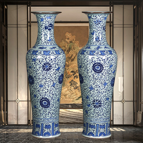 仿古陶瓷景德镇客厅青花瓷裂纹釉