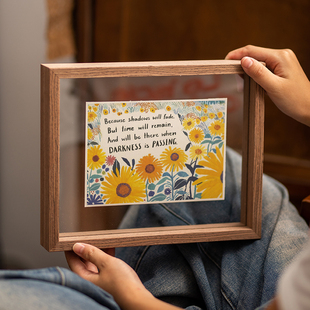 双面透明相框摆台6寸8书法字画摆件真玻璃拍立得展示架照片小画框