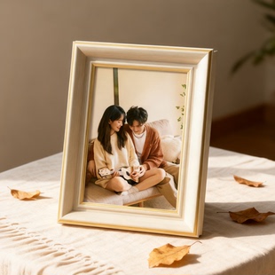 洗照片做成相框摆台加打印做成高级感相册6寸7寸8寸挂墙画实木质