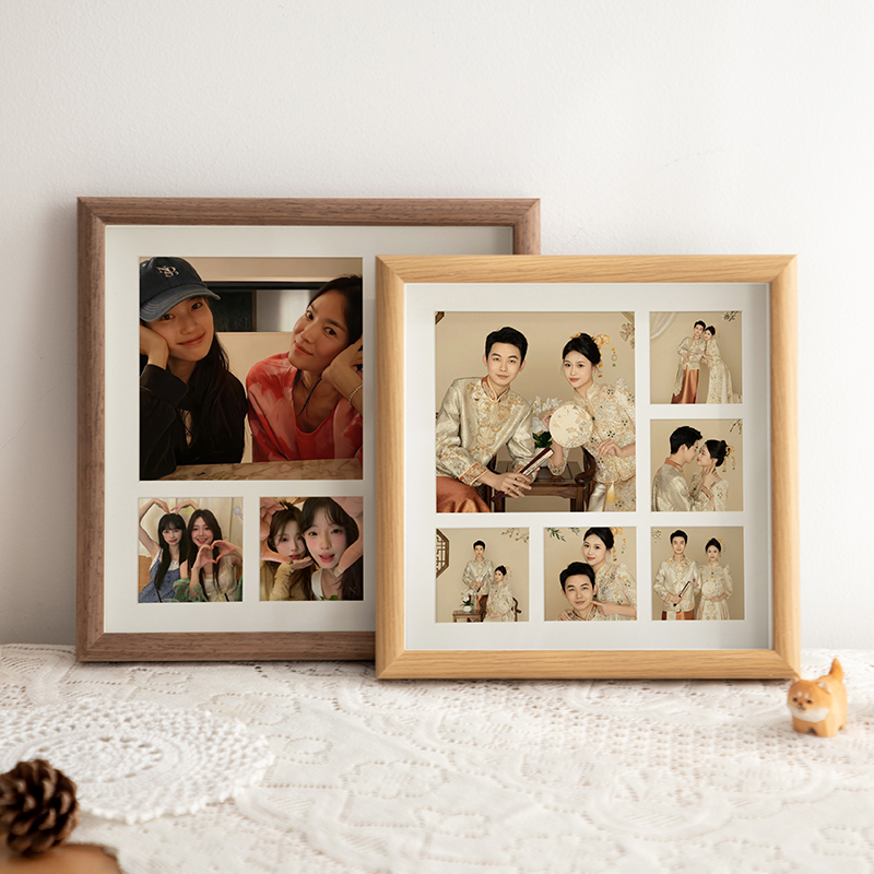 洗照片做成相框加打印照片空框相册摆台6寸高级感7寸8画框diy定制