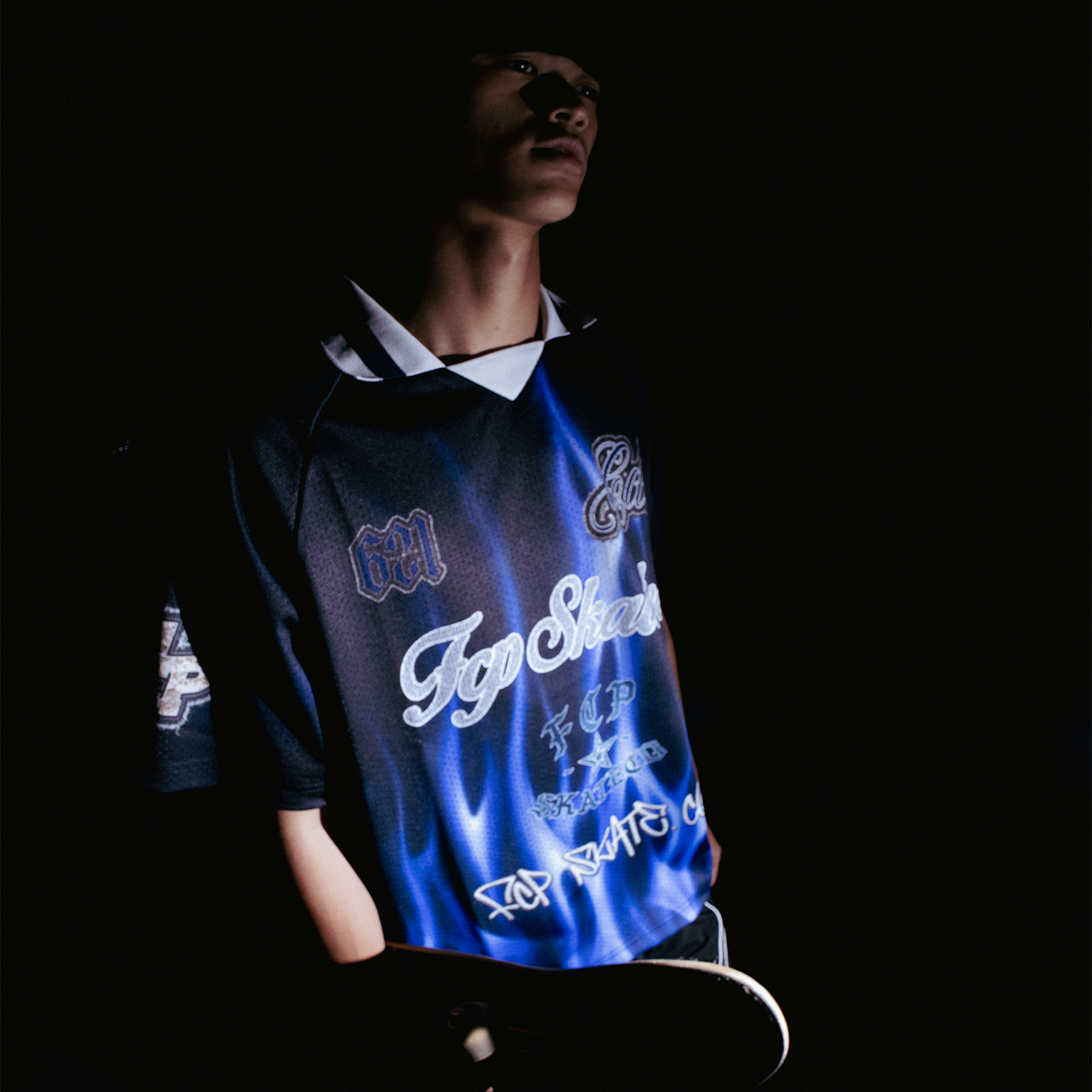 FCPskateco. FlameJersey 火焰球衣tee美式街头滑板polo短袖