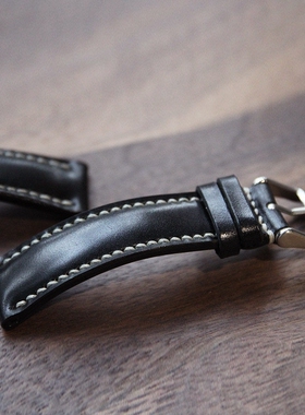 日本新禧（单面）马臀皮手表带纯手工缝制真皮表带定制慢工手工