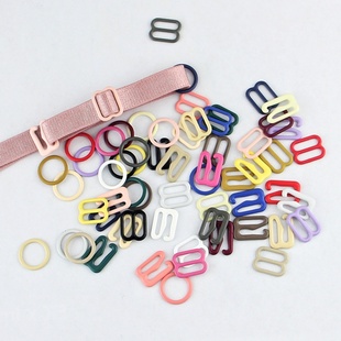 文胸彩色扣子铁包胶调节扣089型吊带肩带扣妈咪扣吊袜扣内衣辅料