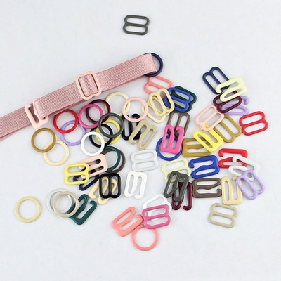 内衣文胸彩色扣子铁包胶调节扣