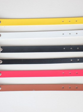 PU行李牌带子行李箱小皮带扣手腕表带箱包配件吊牌带皮质挂绳绑带