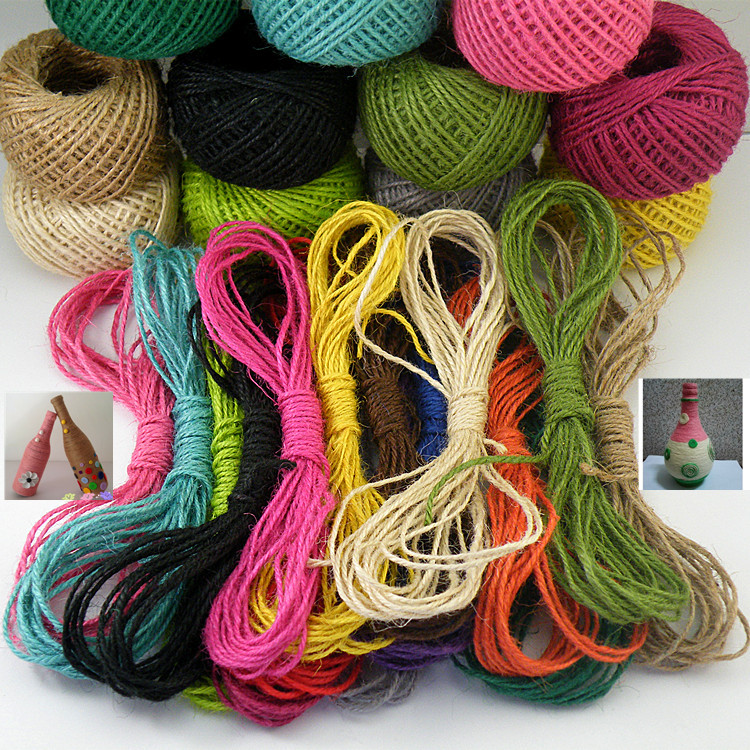 彩色diy手工编织材料捆绑绳家用照片墙装饰绳子细麻绳编织绳麻线