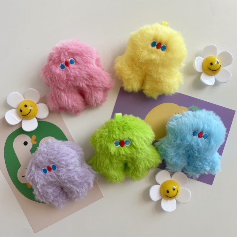 可爱小怪兽毛绒公仔冰箱贴磁性贴个性儿童家居装饰卡通洞洞板磁性