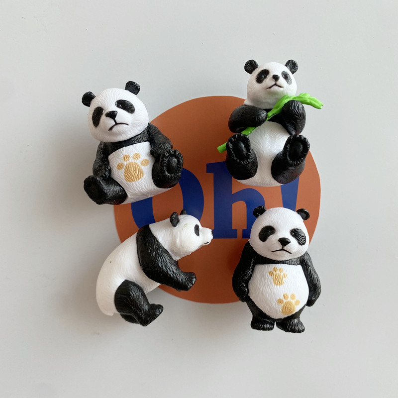 卡通熊猫胖嘟嘟磁力冰箱贴创意装饰磁性装饰吸铁石留言板纪念品