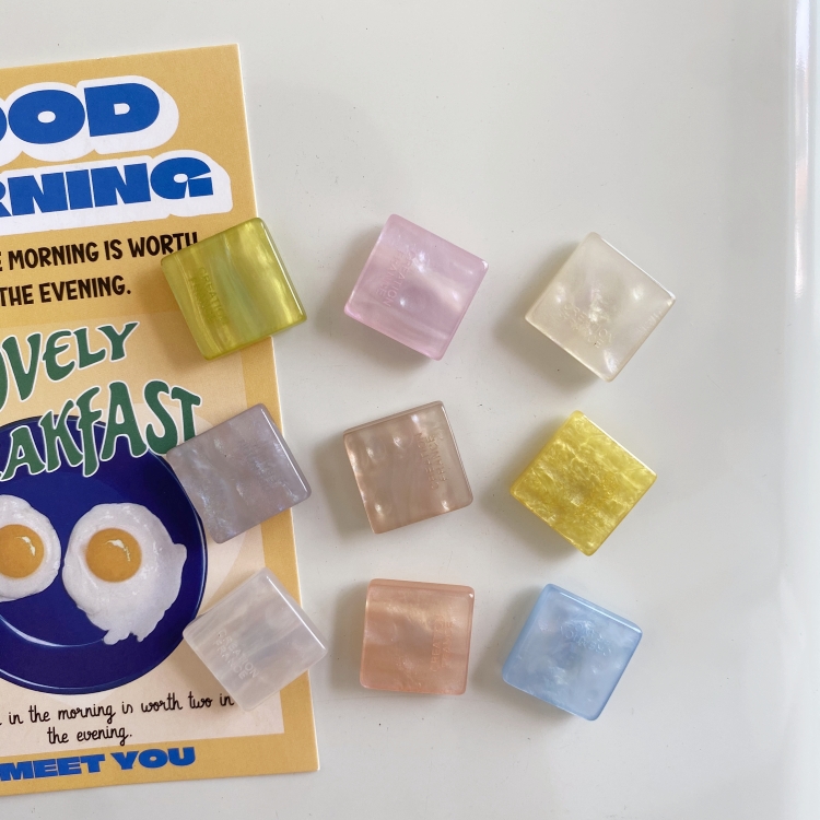 创意方块贝壳冰箱贴磁贴拍立得照片ins装饰洞洞板留言板磁力贴磁