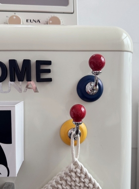 创意多巴胺磁吸挂钩陶瓷冰箱贴免打孔多功能挂钥匙包包入户门厨房