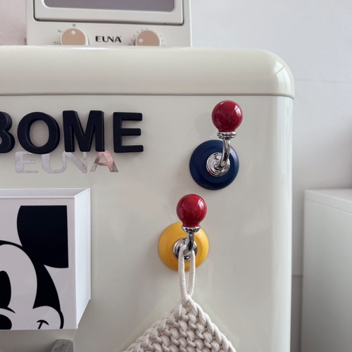 创意多巴胺磁吸挂钩陶瓷冰箱贴免打孔多功能挂钥匙包包入户门厨房