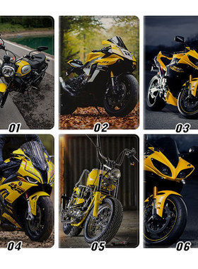 黄色机车摩托车平板皮套11适用ipad10保护壳pro13全包mini6软air56蚕丝纹10.9寸华为matepad笔槽11.5s小米V