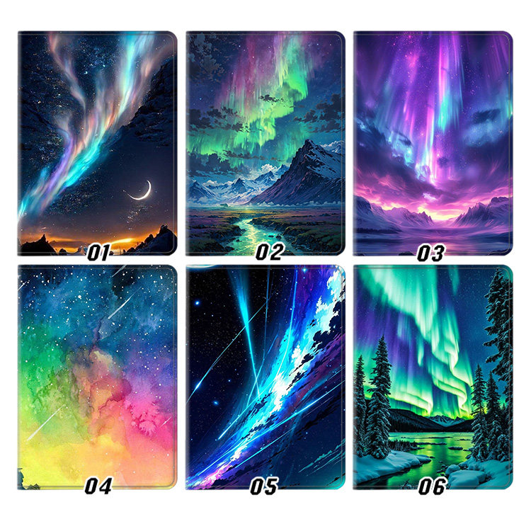 北极光童话自然风景外壳适用ipad10.2软air345第十代保护套matepad11笔槽mini6小米7pro13寸10.9荣耀9小新