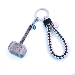 复仇者联盟雷神之锤钥匙扣暴风战斧复联4无限宝石挂件旋转雷神锤