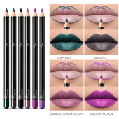 13色唇线笔女勾线防水持久不脱色修饰唇部勾线黑色彩色唇笔不沾杯