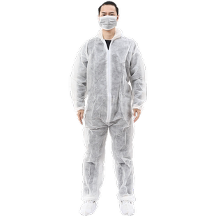 一次性防护服SF透气膜工作服连体衣连帽防水防臭防风独立包装批发
