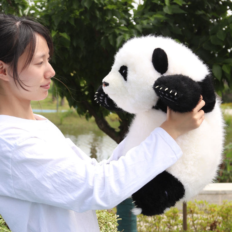 萌兰熊猫玩偶公仔花花仿真毛绒玩具四川大熊猫基地熊猫工厂女礼物