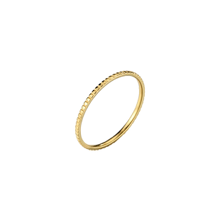 18K镀金小方块凸面光圈戒指日韩简约一圈指环潮流关节戒食指尾戒