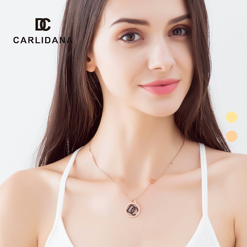 CARLIDANA/卡丽丹娜圆形字母镂空项链钛钢IPG18K金色玫瑰金项链女在类目 饰品/流行首饰/时尚饰品新, 项链中 - 来自Buy2taobao.com提供专业的淘宝代购服务