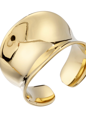 设计款镜面不规则开口戒大气食指