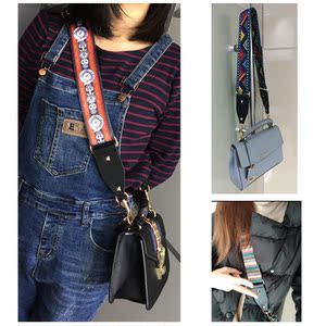  new canvas fabric strap bag bag accessories bandwidth folk style single shoulder bag with a long strap