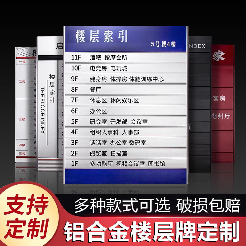 铝合金楼层索引牌 科室牌可更换去向牌 指示牌导向牌标识门牌定制
