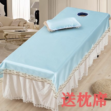 美容床凉席可折叠冰丝席床单式带洞推拿按摩夏季美容院专用可水洗