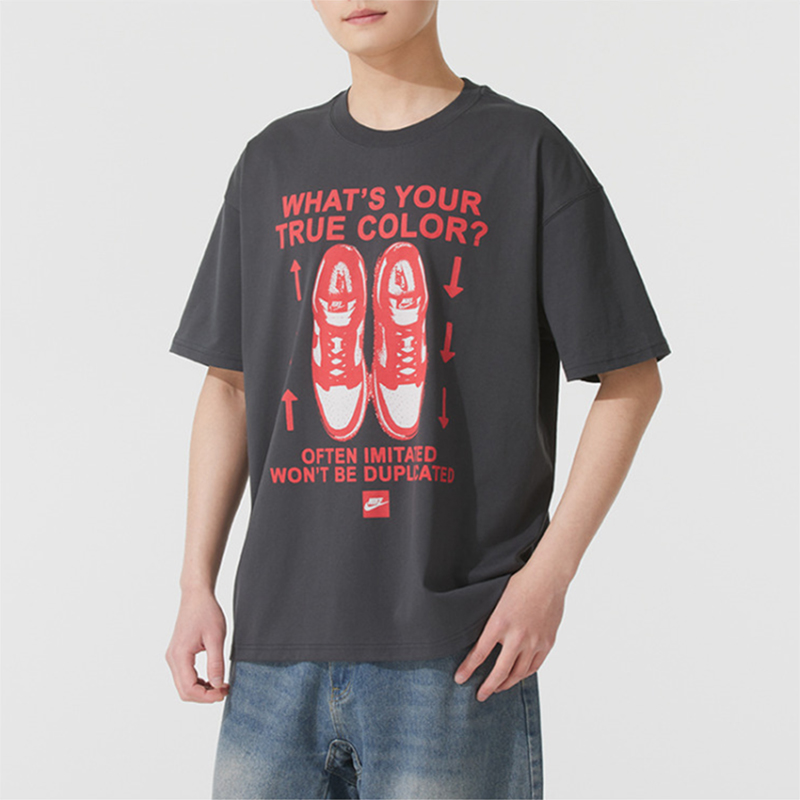 Nike耐克短袖男2025夏季新款时尚印花圆领宽松休闲T恤HJ0757-060