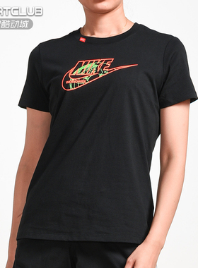 耐克女子短袖夏季经典 LOGO 印花运动休闲透气短袖CV9165-010