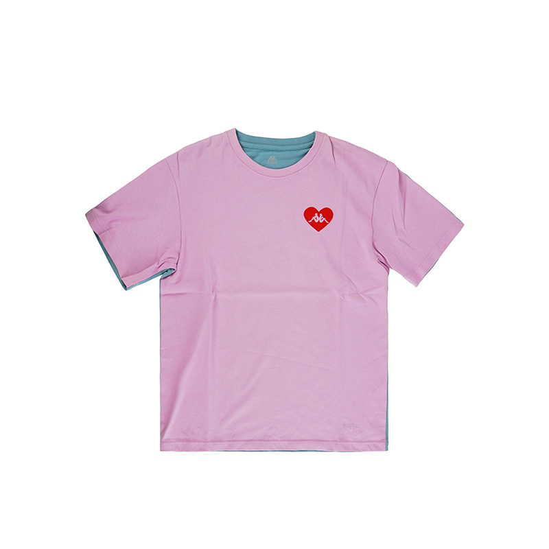 Kappa卡帕男女同款夏季圆领撞色休闲运动短袖T恤K0BY2TD62G-Z53