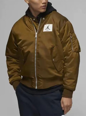 Nike耐克男装秋季 Jordan 短款立领棒球服夹克外套棉服DQ7345-385