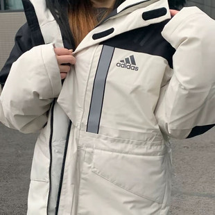 阿迪达斯adidas羽绒服外套保暖运动服休闲连帽舒适风衣夹克HR5231