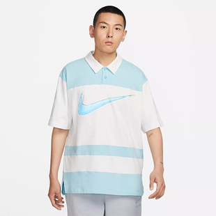 124 T恤FN3694 Nike耐克男子夏新款 大勾翻领宽松休闲运动短袖