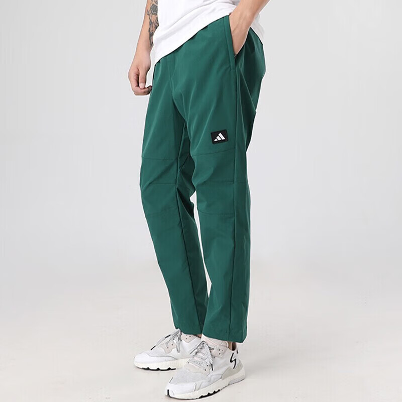 阿迪达斯adidas运动裤子冰感透气快干卫裤跑步休闲梭织长裤GM4442