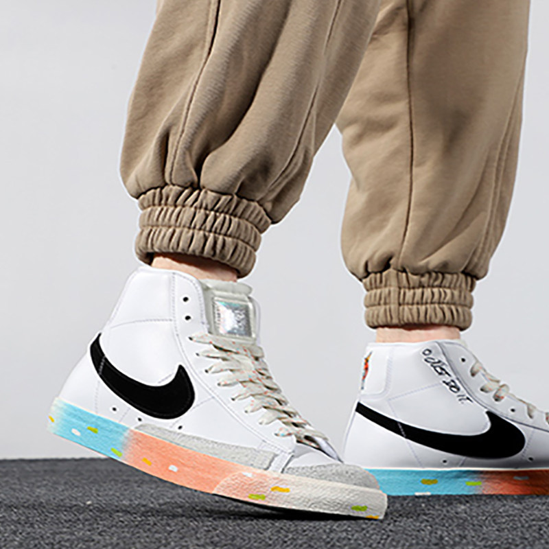 扎染板鞋耐克系带男子