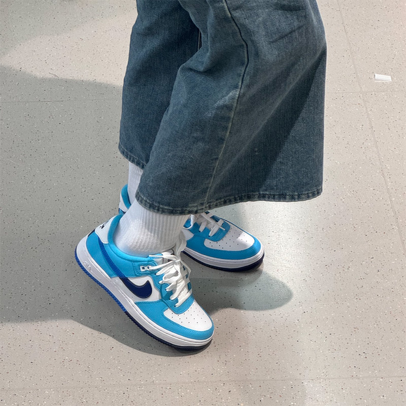 Nike耐克 Air Force 1 女子白蓝经典空军一号低帮板鞋DZ2660-100 运动鞋new 运动休闲鞋 原图主图