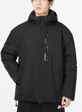 Nike耐克男装秋冬季运动休闲夹克立领连帽外套保暖棉服DQ4743-010