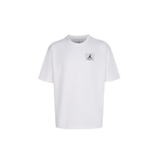 Nike耐克男子短袖JORDAN运动休闲圆领半袖白色纯棉T恤 DZ7314-100