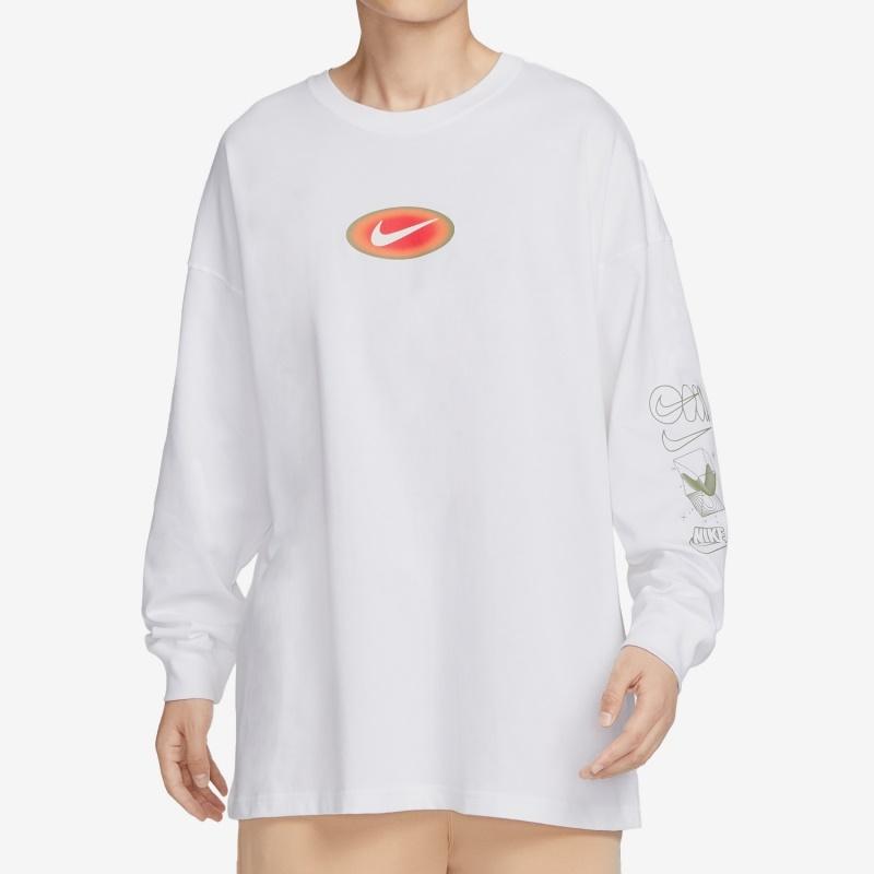 Nike耐克男子上衣秋季时尚印花宽松百搭长袖T恤FD1312-100