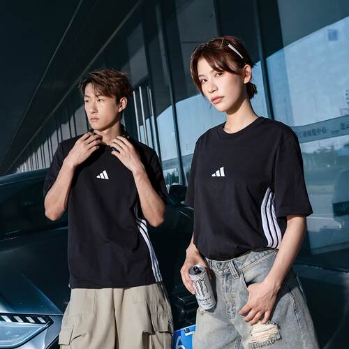 阿迪达斯adidas26夏季新款运动休闲棉质舒适透气短袖T恤JD1906