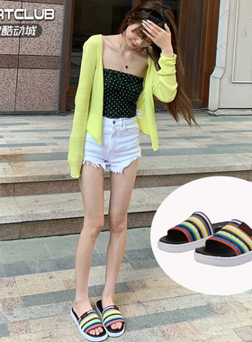 耐克拖鞋女子夏新款彩色拼接轻便休闲运动沙滩凉拖CU2708-901