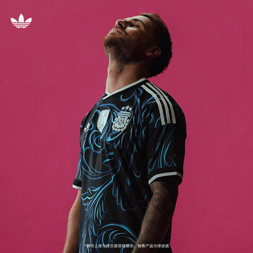 阿迪达斯adidas短袖世界杯阿根廷客场球迷球衣舒适透气T恤JM8395
