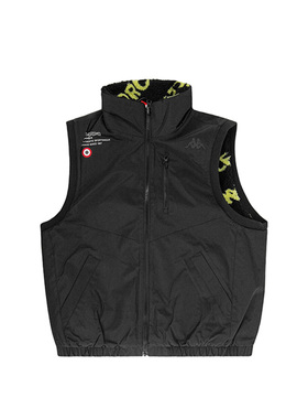 Kappa卡帕男女同款春秋季保暖运动休闲双面穿马甲K0BY2NN30-990