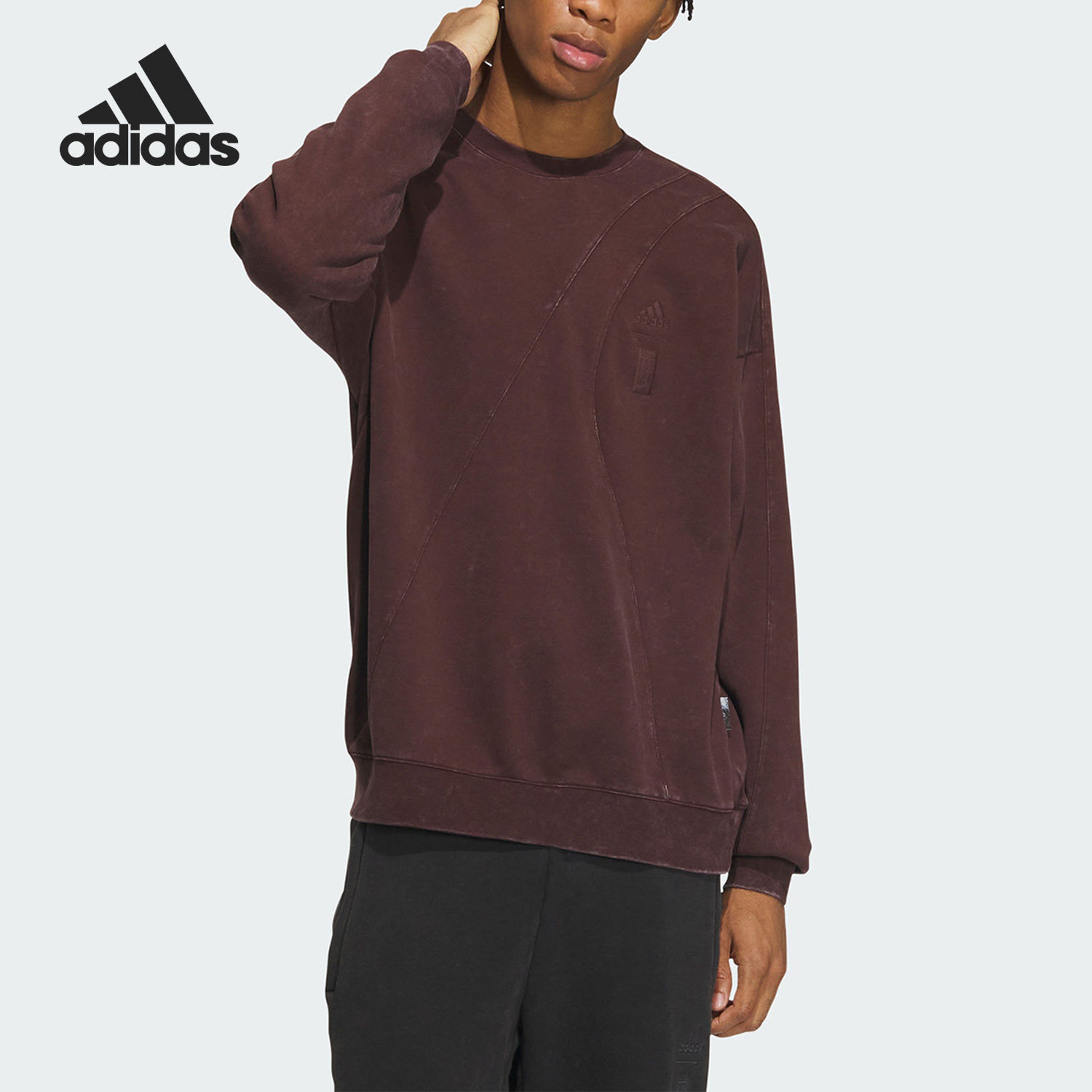 Adidas/阿迪达斯2023新款男子时尚运动套头卫衣IS0454