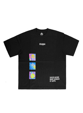 kappa卡帕男子夏季圆领印花运动休闲短袖T恤K0BY2TD85G-990