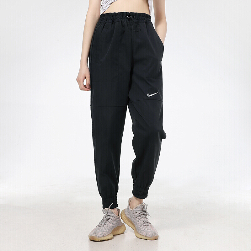 Nike耐克长裤女裤2022新款立体Logo梭织收口女子运动裤CZ8910-010