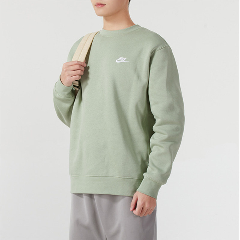 Nike耐克男子上衣2024秋季新款加绒圆领保暖套头衫卫衣BV2663-371