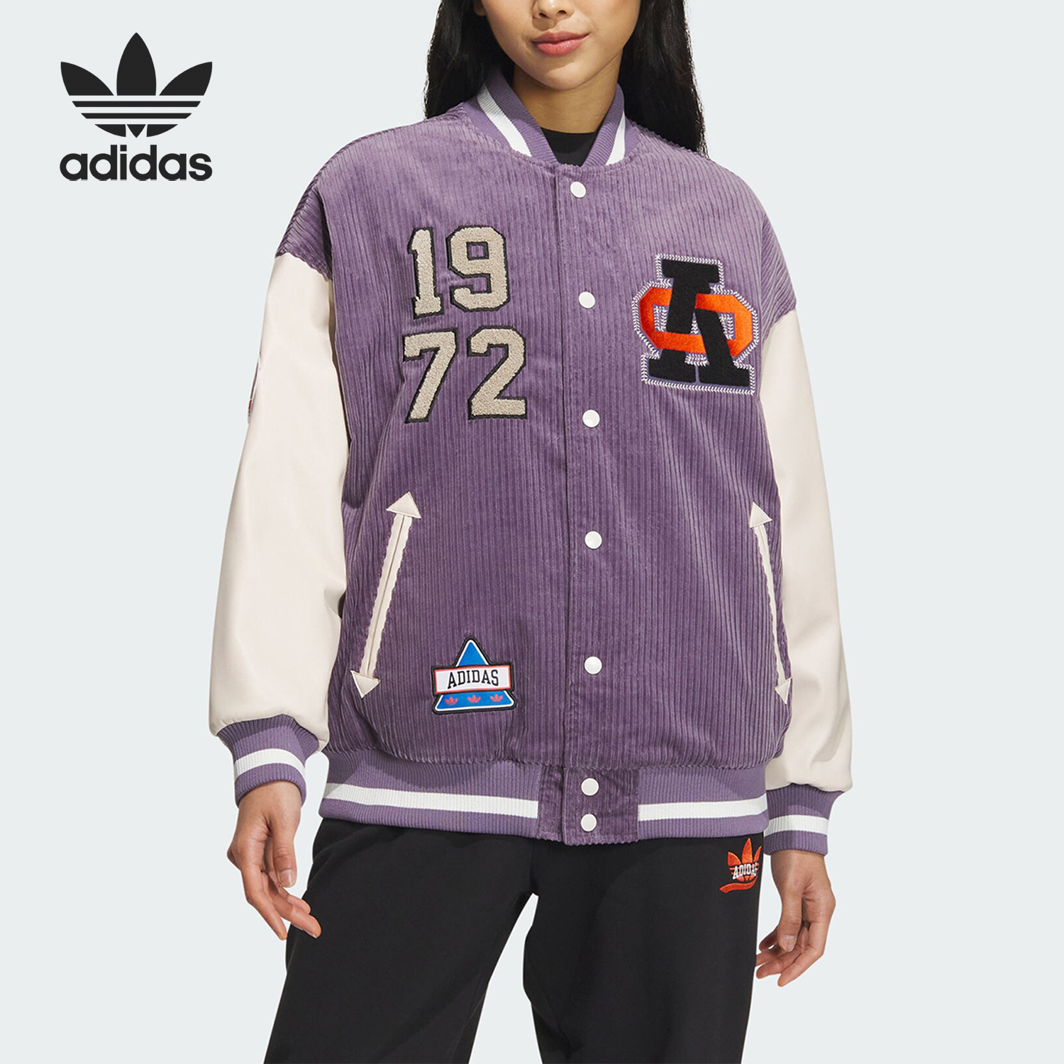 Adidas/阿迪达斯冬季新款女子时尚复古运动外套IN1080